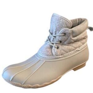 Gypsy Jazz Quack Boots‎ Cream Quilted Duck Booties Shoes Womens Size 7
